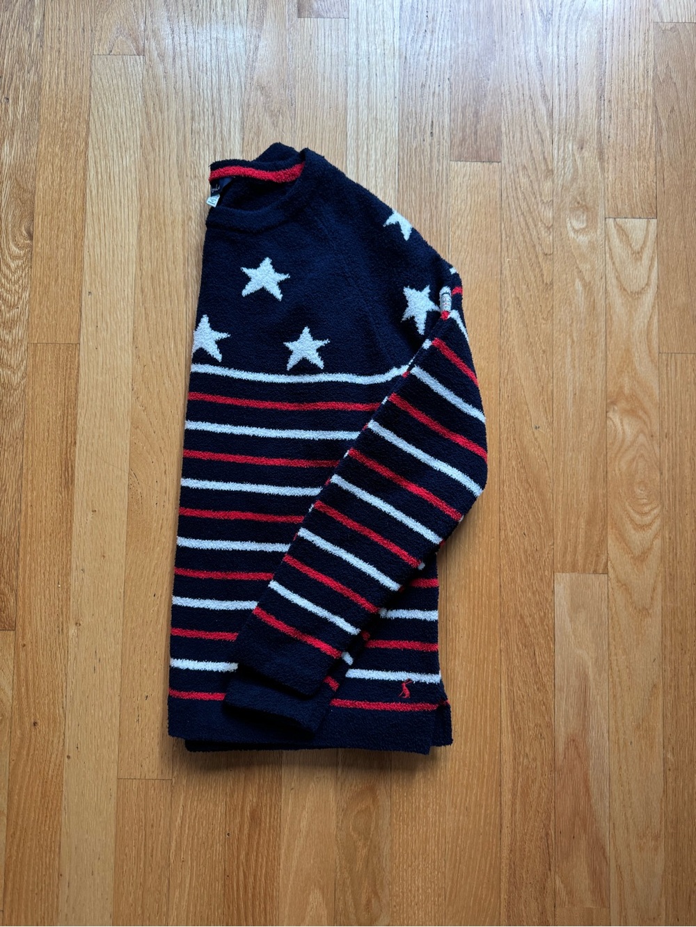 Joules Navy, White & Red Star-Stripe Crewneck Sweater